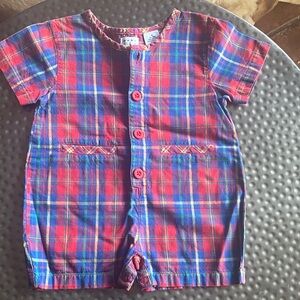Baby Gap Plaid Romper Size 3/6 Months Darling.